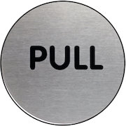 Round Stainless Steel Pull Symbol